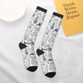 thumbnail image 4 of Daiia Sports Socks Vintage Sailboats Printed Novelty Crew Socks for Men Women Knee High Socks Cotton Socks Soft & Breathable Support Unisex Socks, 4 of 9