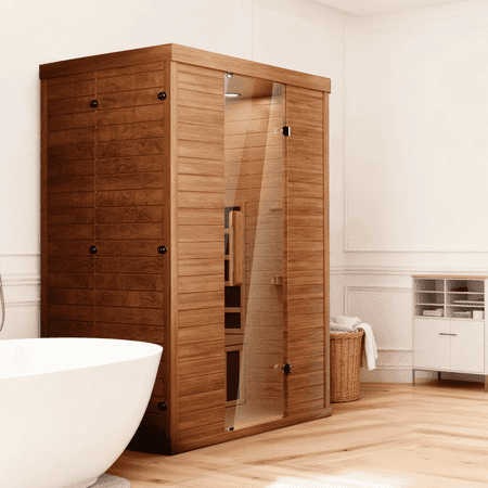 EASYHAWK 2-Person Infrared Sauna, Indoor Use, 1500W Infrared Heater, WiFi & Bluetooth App Control