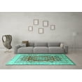 thumbnail image 3 of Ahgly Company Indoor Rectangle Persian Turquoise Blue Traditional Area Rugs, 5' x 8', 3 of 4