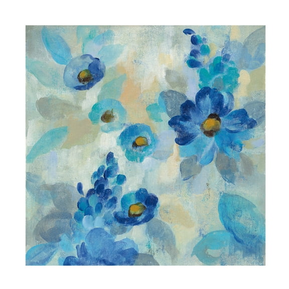 Trademark Fine Art "Blue Flowers Whisper III" Canvas Art by Silvia Vassileva
