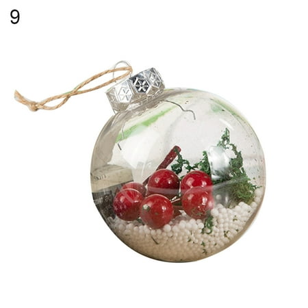 

Decor Store Transparent Plastic Hollow Ball Hanging Pendant Christmas Tree Party Decoration