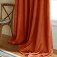 thumbnail image 2 of TOWN & COUNTRY EVERYDAY Lustre Solid Heavyweight Textured Sateen Indoor Curtains, Room Darkening Opacity, Grommet Top, Energy Efficient, 2-Pack Set, 52"x108", Mecca Orange, 2 of 10