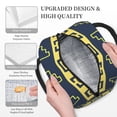 thumbnail image 6 of YFYANG Portable Waterproof Insulated Lunch Bag, Retro Blue Abstract Decoration Reusable Cooler Bag / Picnic Bag for Adults Teens, 6 of 9