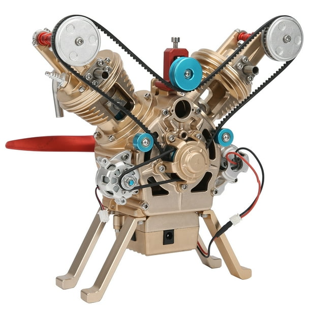 Kit de montaje de motor de cilindro, motor de 2 cilindros TECHING Kit de montaje de motor de cilindro TECHIN Kit de construcción de motor de cilindro Aspecto sorprendente