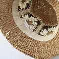 thumbnail image 5 of YooGuoGuo Straw Sun Hat Floral Woven Wide Brim Bucket Beach Hat UV Protection Summer Fishing Hat, 5 of 6