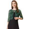 thumbnail image 1 of INSPIRE CHIC Cardigan Court en Dentelle Florale pour Femmes, 1 of 4