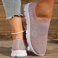 thumbnail image 5 of Womens Rhinestone Shoes Mesh Sparkling Glitter Slip On Sneaker Non Slip Running Walking Shoes Gym Sports Athletic Sneaker Lightweight Casual Fashion Sneakers, 38, 5 of 7