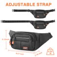 thumbnail image 3 of GEEDIAR Fanny Pack for Women Men Belt Bag with 4 Pockets Crossbody Waist Pack Adjustable Strap Black, 3 of 7