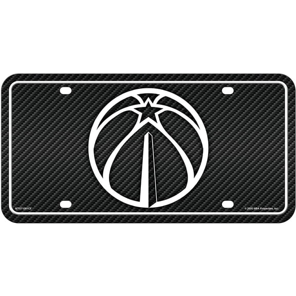 Washington Basketball Wizards Carbon Fiber Design Look - Standard License Plate Auto Tag