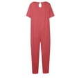 thumbnail image 5 of TAGOLD Womens Summer Pants,Fashion Women Casual Short Sleeve Jumpsuit Solid Jumpsuits Wide Pocket Leg Pant, 5 of 5