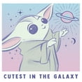 thumbnail image 2 of Men's Star Wars: The Mandalorian Grogu Cutest in the Galaxy Celestial Sketch Graphic Tee White X Large, 2 of 5