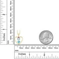 thumbnail image 3 of 18K Yellow Gold Plated Silver Sky Blue Aquamarine Swiss Blue Topaz and Pink Sapphire Pendant Necklace for Women (0.75 Cttw, Gemstone March Birthstone, Heart 5MM and 4MM, with 18 inch Silver Chain), 3 of 3