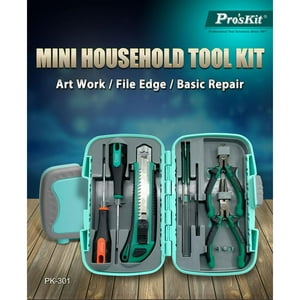 Basics - Juego de herramientas para el hogar con bolsa de  herramientas, 165 piezas, color turquesa