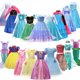 thumbnail image 2 of Frozen Anna Elsa Cosplay Costumes Girls Princess Rapunzel Snow White Mermaid Belle Cinderella Dress Kids Halloween Party Clothes, 2 of 5
