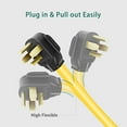 thumbnail image 6 of 4 Prong Dryer Extension Cord, NEMA 14-30P to 14-30R, 10FT, 30Amp, Level 2 EV Charging 125V/250V Plug, UL listed, 6 of 7