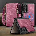 thumbnail image 5 of CaseMe Leather Case for Samsung Galaxy Z Fold8,2 in 1 Detachable Wallet Case with 8-Card Holder Zipper Bills Slot,Magnetic Flip Cover Phone Cases,Red,For Galaxy Z Fold8, 5 of 12