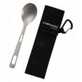 thumbnail image 1 of Titanium Camping Tableware with Bag Durable Extra Strong Camping Cutlery Portable Flatware Camping Utensils for Household Backpacking Travel Spoon Black Bag, 1 of 10