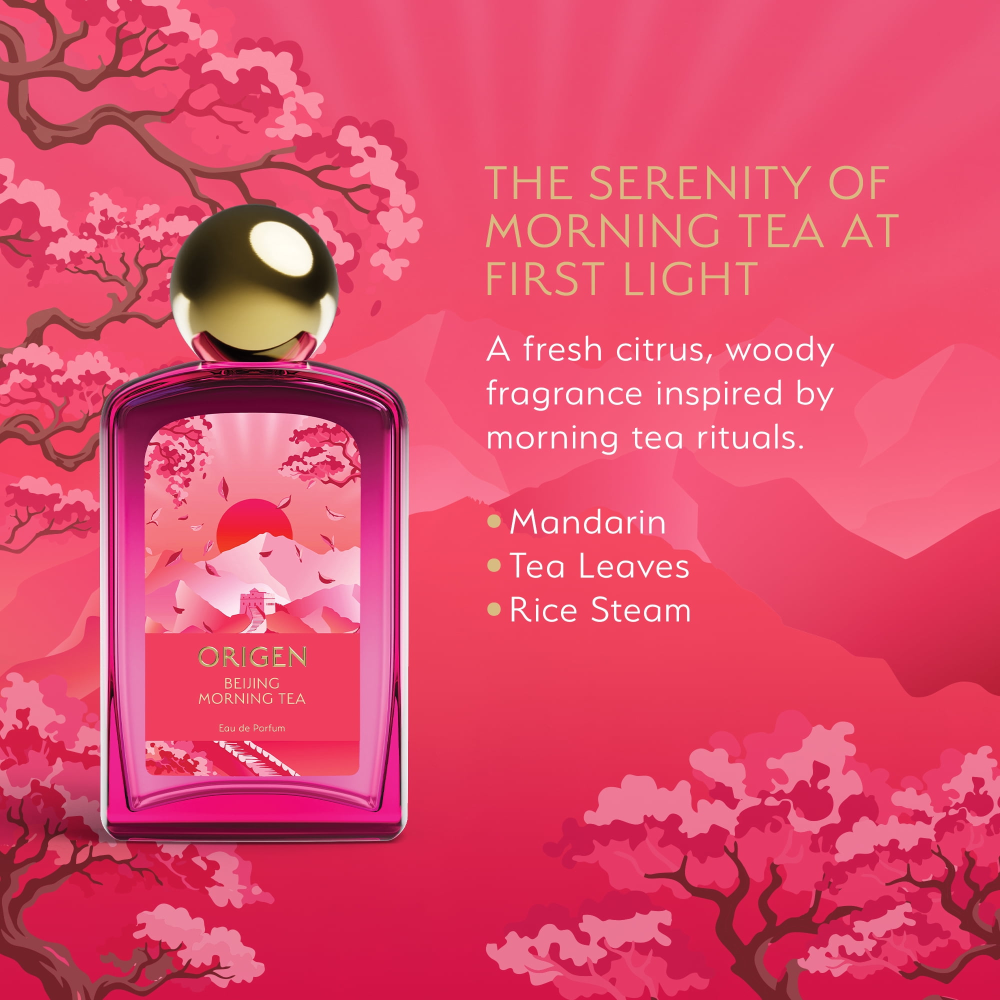 Origen Beijing Morning Tea Eau de Parfum for Women 3.3 fl. oz., Citrus Woody Fragrance