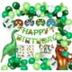 thumbnail image 1 of Dinosaur Birthday Decoration Set, Happy Birthday Garland And Large Dinosaur Foil Balloons With Cake Topper, Confetti Balloons For Dinosaur Party Decor, 1 of 5