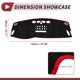 thumbnail image 4 of Cubierta de tablero única para AUDI Q7 2017-2020, alfombrilla de tablero interior, negro rojo, suede, silicona, 4 of 6