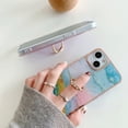 thumbnail image 7 of Marble Pattern Case for Samsung Galaxy S20 FE 2022, [360°Rotatable Ring Stand] Ultra Slim PC Material Shockproof Protective Hard Phone Cover for Samsung Galaxy S20 FE 4G/5G DLS Ripple Green, 7 of 7