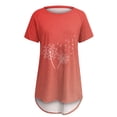 thumbnail image 3 of Birdeem Mode Femmes Mode T-Shirt Long à Manches Courtes Col Rond Imprimé Blouse Ample, 3 of 4