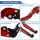 thumbnail image 4 of Palancas de freno y embrague cortas/largas únicas para Suzuki GSXR600 2006-2025, palanca de freno ajustable en 6 posiciones, mango rojo con extremo negro, 1 par, 4 of 7