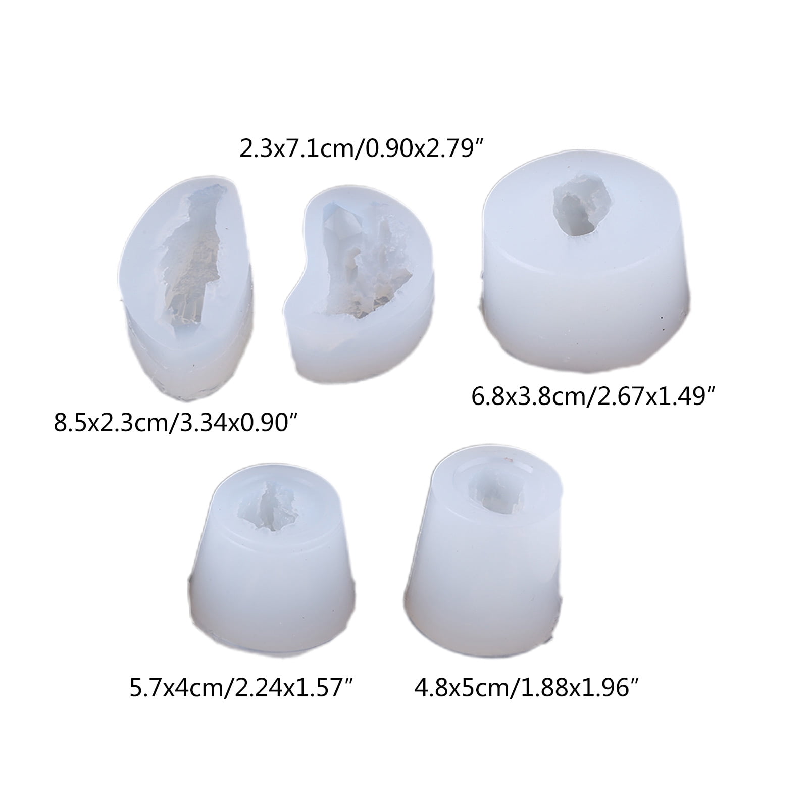 Silicone Molds Quartz Rock Cluster Mold Crystal Epoxy Resin Mould for DIY Making Necklace Pendant Decor Craft