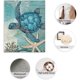 thumbnail image 3 of Lote de 6 lienzos decorativos de criaturas marinas sin marco, impermeables, para pared, diseño de tortugas marinas, medusas, estrellas de mar y pulpos, de 8 x 10 pulgadas, ideal como regalo., 3 of 9