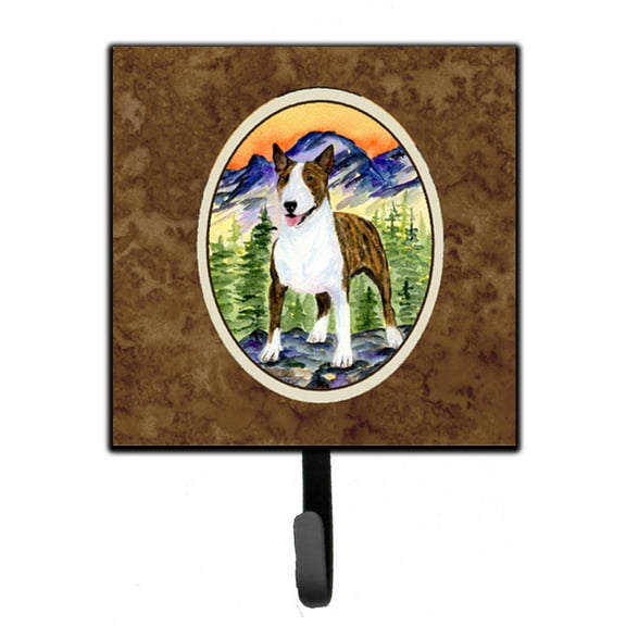 Carolines Treasures SS8167SH4 Bull Terrier Leash Holder or Key Hook, Small, Multicolor