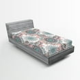 thumbnail image 2 of Ambesonne Oriental Themed Fitted Sheet, Elephant Boho Art, Twin XL Size, Blush Seafoam White, 2 of 5