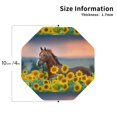 thumbnail image 3 of Disketp Horse Sunflowers Funny Coasters,4 Pcs Leather Coasters With Holder, Perfect Housewarming Hostess Gifts,Protect Furniture From Water Marks Scratch And Damage, 3 of 9