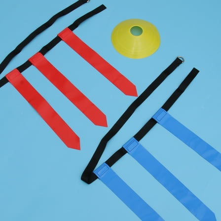 Mobestech Sports Waist Flag Set Flag Football Set Yellow 16 Pcs