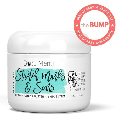 Stretch Marks & Scars Defense Cream- Daily Moisturizer w Organic Cocoa Butter + Shea + Plant Oils + Vitamins to Prevent, Reduce and Fade Away Old or New Scars Best for Pregnancy, (The Best Lotion For Men)