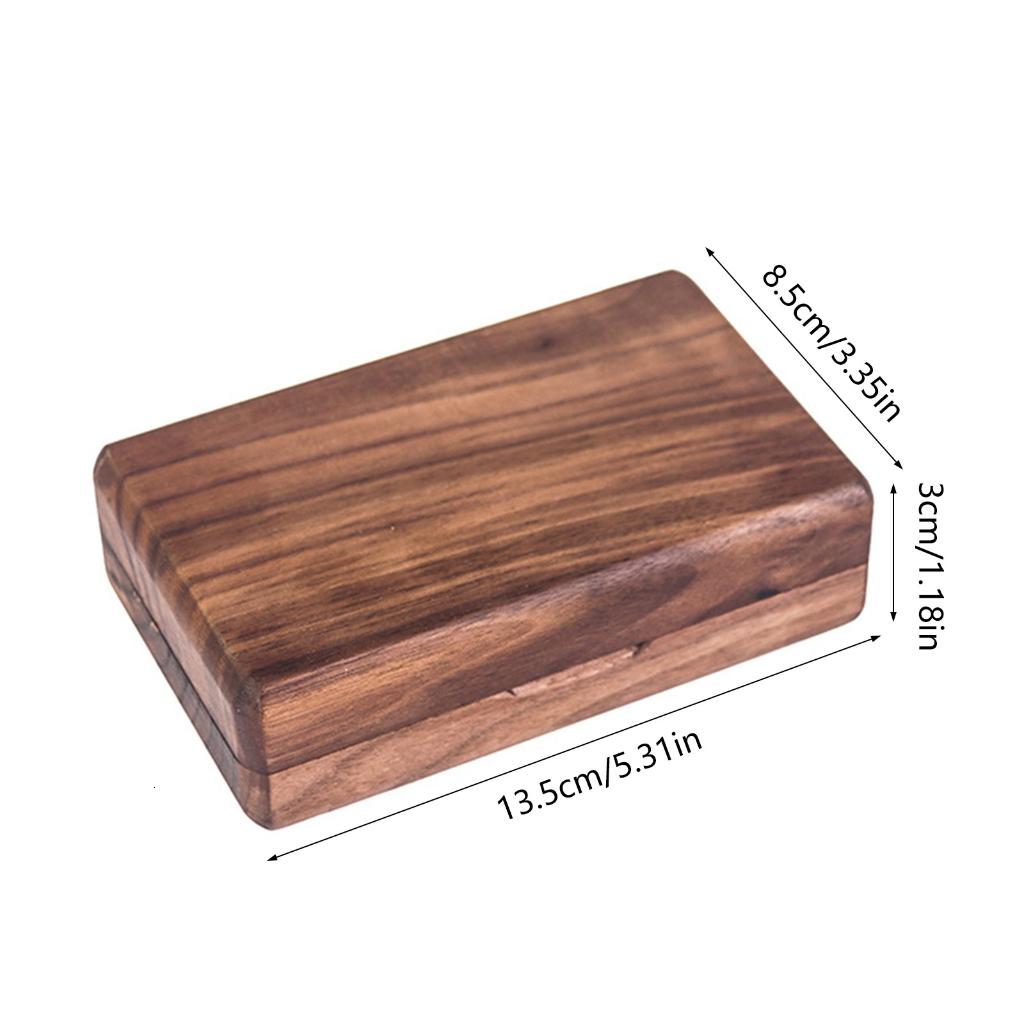 Osdhezcn Double Side Pockets Fly Fishing Box Containers Wood Fishing Tackle Box Fishing Tackle Hook Organizers Storage Case