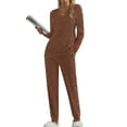 thumbnail image 4 of Fantaslook Womens Pajamas Sets Long Sleeve Shirts and Jogger Pants With Pockets Two Piece Lounge Sets Fall Oufits, 4 of 9