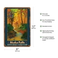 thumbnail image 2 of Akaka Falls Hawaii - Discover America's Islands of Aloha - Hamakua Big Island - Vintage Hawaiian Travel Poster by Rick Sharp - 8 x 12 inch Vintage Wood Art Sign, 2 of 4