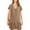 Beige, variant on Sherrylily Summer Women Polka Dot V Neck Button Down Ruffle Loose Swing Short Mini T-Shirt Dress