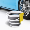 thumbnail image 3 of Collapsible Bucket 10L - 2.6 Gallon Cleaning, Mop, and Portable Water Bucket. Folding, Foldable, Small Plastic Bucket for Outdoor, Garden, Camping, Fishing, Car Wash - Space-Saving Design, 3 of 6