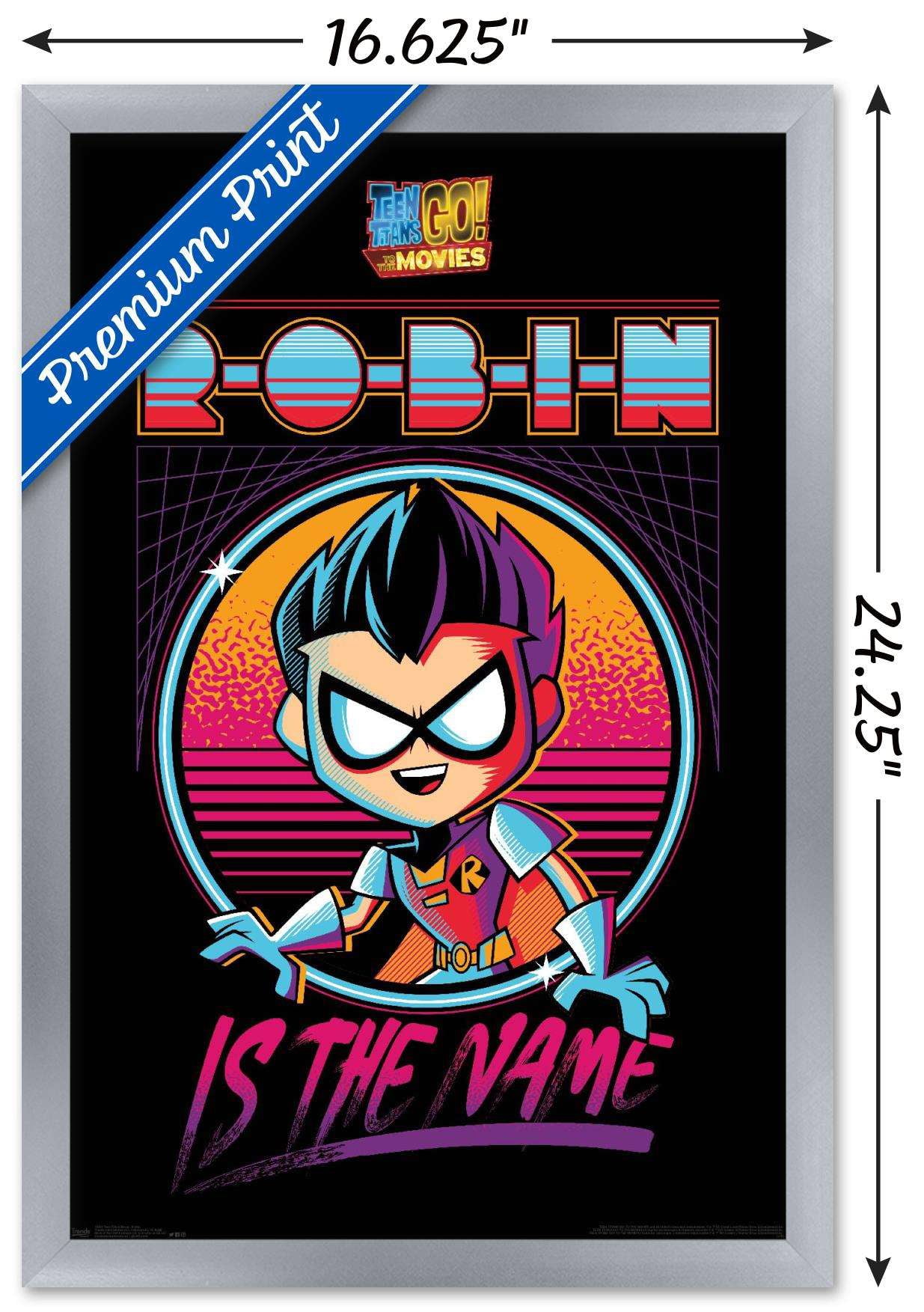 DC Comics Movie - Teen Titans Go! To The Movies - Robin Wall Poster, 14.725" x 22.375", Framed