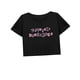 thumbnail image 5 of Camiseta corta de verano para mujer, ropa con cuello redondo, camiseta recortada para vacaciones y trabajo S, 5 of 7