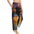 thumbnail image 3 of Cauagu Abstract Pattern Penguin Pajama Pants for Women Loose Fit Wide Leg Trouser Pants Casual Elastic Waist Drawstring Lounge Pants, 3 of 6