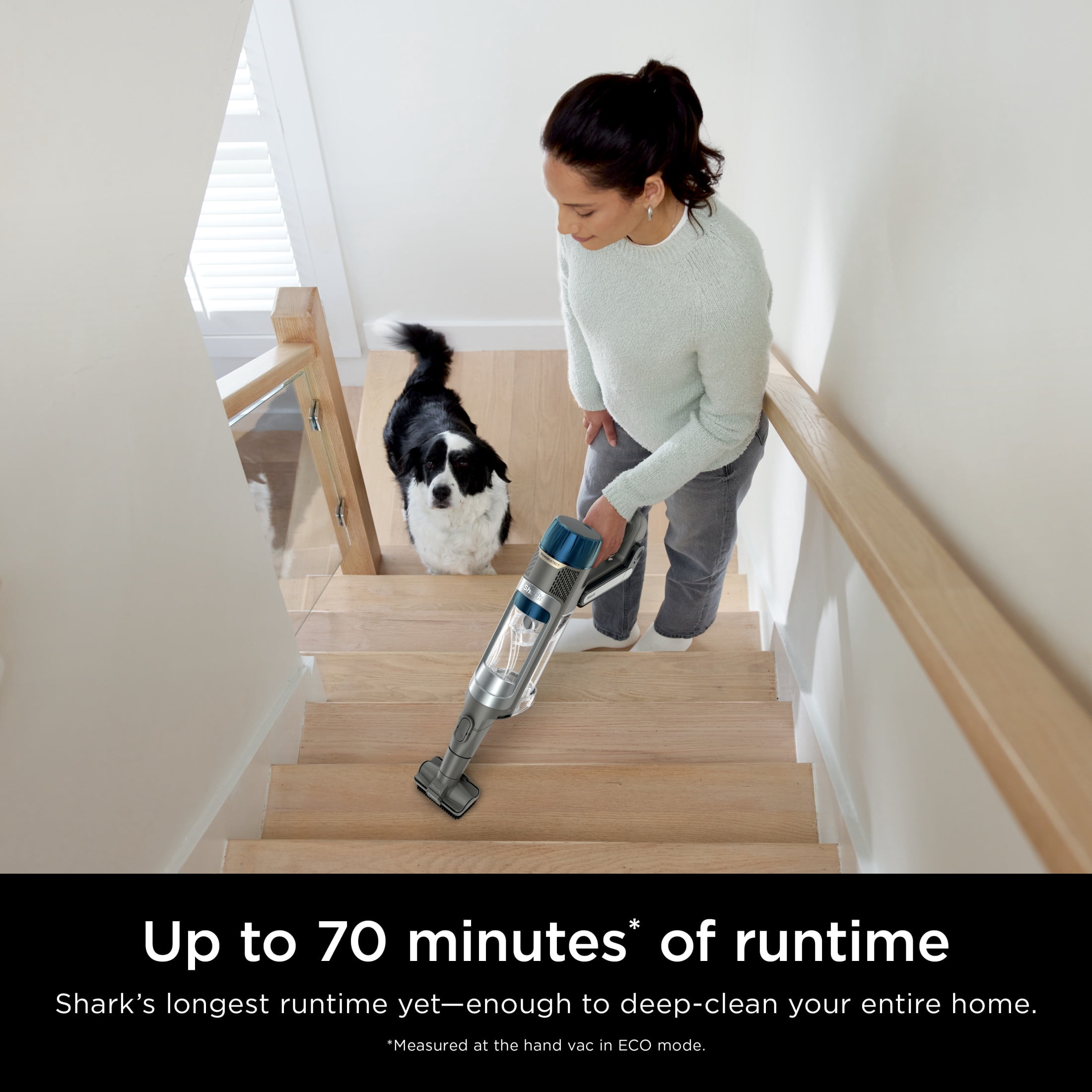 Shark PowerDetect Cordless Stick Vacuum, Carpet and Hardfloors, Auto Empty Base, DuoClean Detect Technology, Reverse Cleaning, 70-Min Run Time, IP3150 Gray