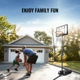 thumbnail image 3 of Bentism 5'-7' Adjustable Height 32" Shatterproof Outdoor Portable Basketball System (Teen), 3 of 9