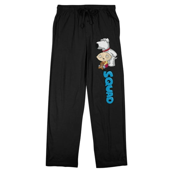Family Guy Stewie & Brian Squad Men's Black Sleep Pajama Pants-Small