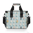 thumbnail image 7 of FORMRS Insulated Cooler Bag 24 Cans Capacity Soft Leakproof Lunch Box with Side Pockets, Green Cute Rabbits, 7 of 7