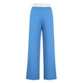 thumbnail image 3 of Annhoo Palazzo Pants for Women Plus Size High Waisted Wide Leg Pants Casual Color Block Trousers with Pockets, 3 of 4