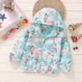 thumbnail image 5 of NOLDARES Girls Boys Rain Jacket, Windbreaker Kids Raincoat Waterproof Zip Jacket with Fleece Liner(Sky Blue,18-24 Months), 5 of 5