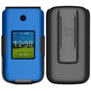 Nakedcellphone Holster Series for AT&T Cingular Flex 2 / Cricket Debut Flex Flip Phone Case, Slim Hard Shell Cover and Belt Clip Holder Combination