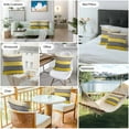 thumbnail image 4 of Outdoor Waterproof Throw Pillow Covers Set of 2 Yellow Wood Grain Decorative Pillowcases Outdoor Pillows Cushion Case 16x16 Inch Rustic Brown Wooden Stripe Patio Pillows for Couch Sofa Bed Garden, 4 of 9
